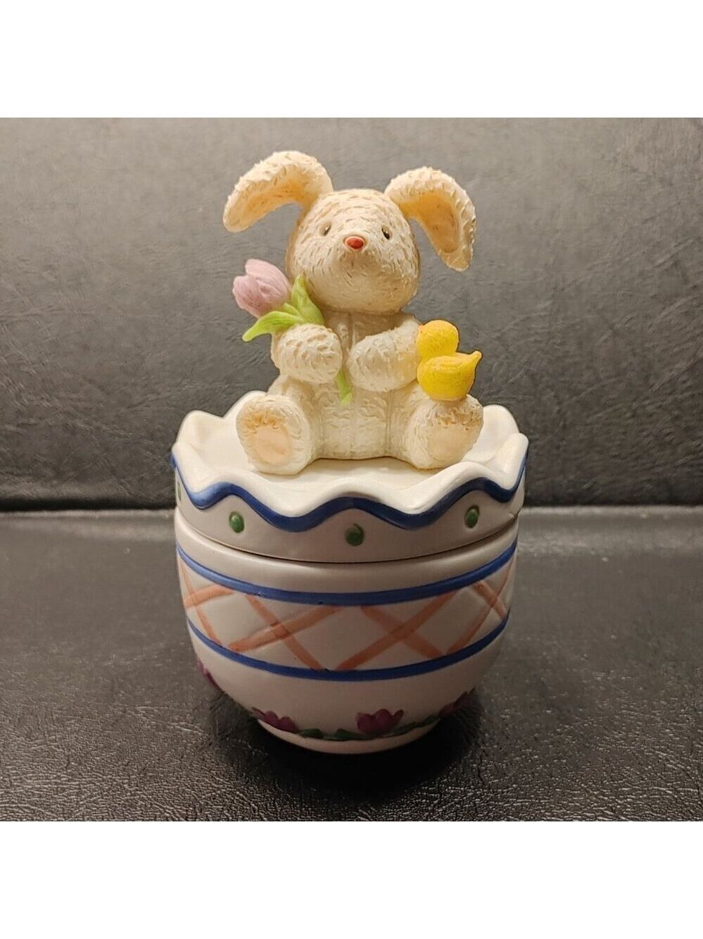 Vintage Houston Harvest Bunny Chick Candy Dish